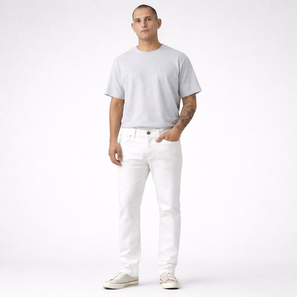 Levi's 511 Slim Straight Jeans Mens 36x34 White NWT Stretch Flex Denim 045113096